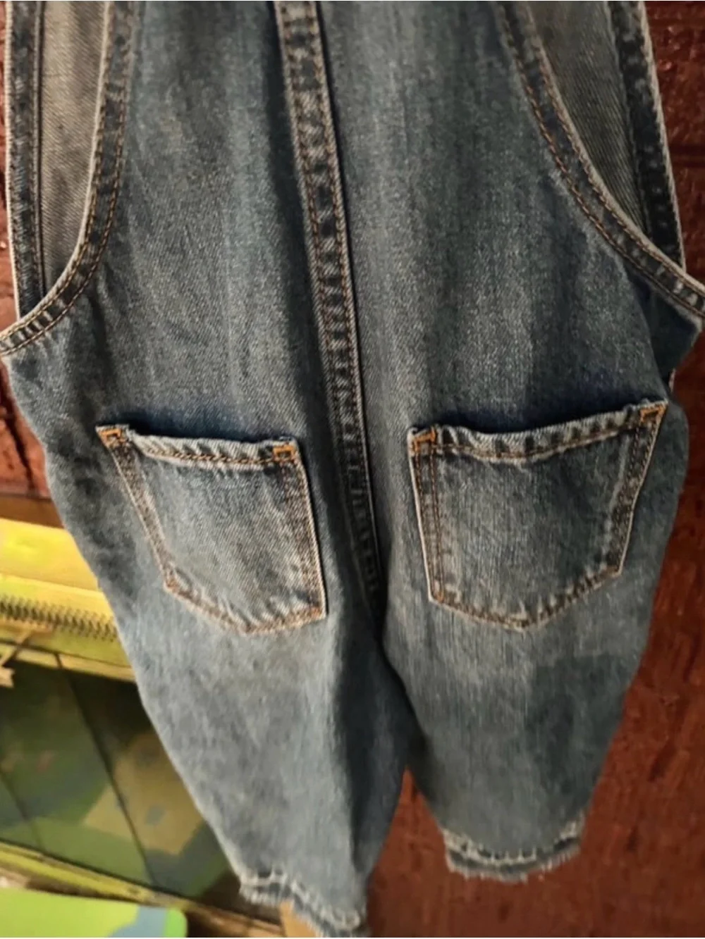 Disney Denim Overalls with Minnie Embroidered Front Pocket - Blue